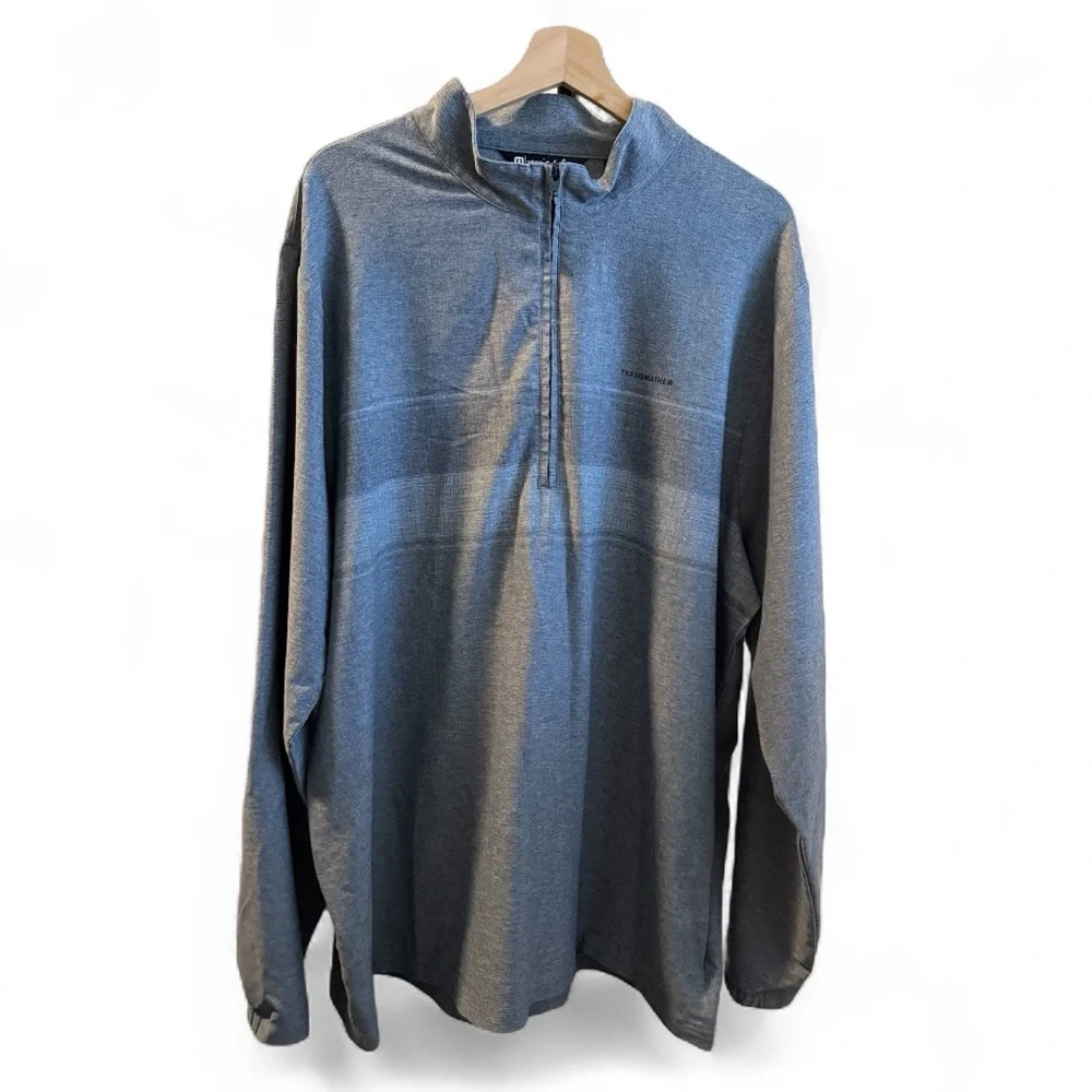 Travis Matthew Gray Quarter-Zip Pullover - Picture 1 of 2